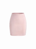 Gładka spódnica mini Bottom Base Dusty Rose z miękkiego modalu, wyeksponowana na jasnym tle