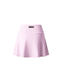 Tył pasteloworóżowej spódnicy Skirt Glow z profilującym cięciem nad pośladkami