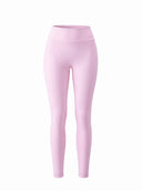 Jasnoróżowe legginsy Second Skin Rose Touch z wysokim stanem, widok z przodu