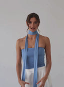 SCARF VEIL DUSTY BLUE
