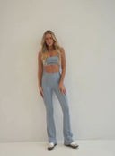 TOP ALICE - STAUBIGES BLAU