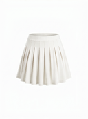 Plisowana spódniczka tenisowa Court Skirt Vanilla Cream zaprezentowana na białym tle